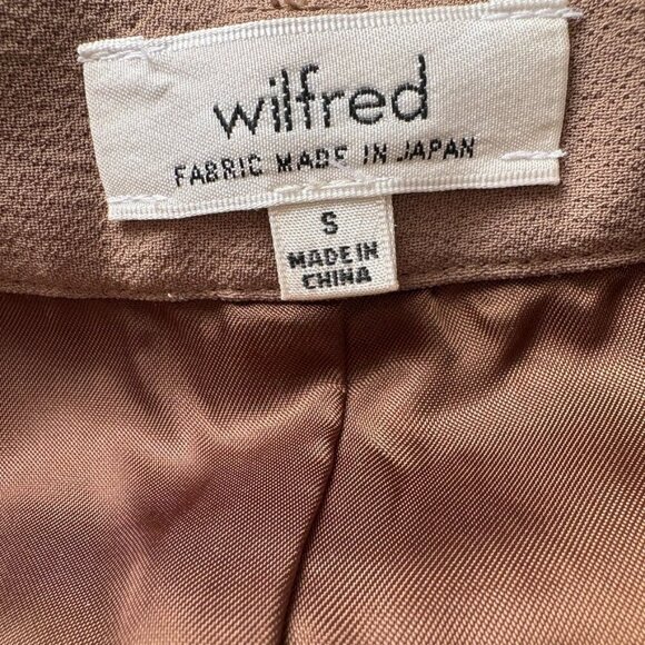 Aritzia Wilfred Bonneton Wrap Skirt Mocha Tan Brown Size Small - Picture 6 of 7